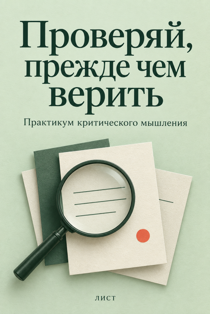 Обложка книги «Проверяй, прежде чем верить»